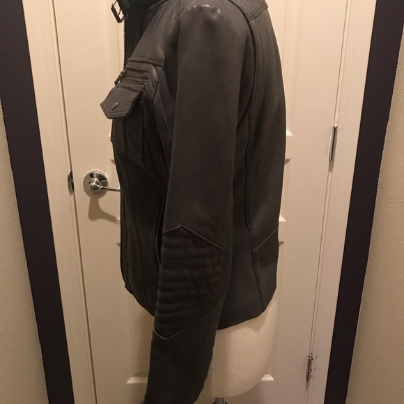 Michael Kors Genuine Leather Jacket - Picture 2 of 8
